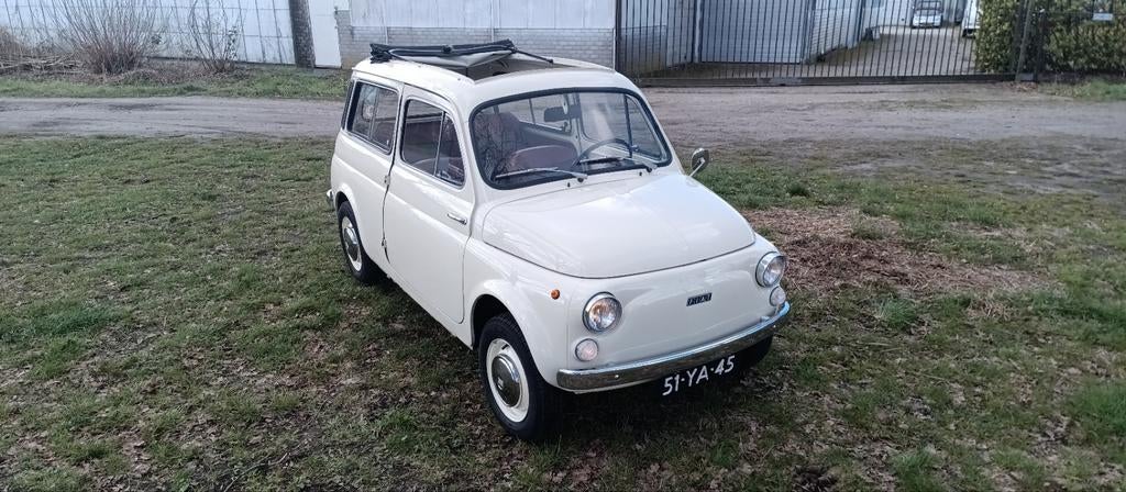 Autobianchi 1974 fiat giardiniera  fiat 500 station, Auto's, Overige Auto's, Wit, Particulier, Geïmporteerd, 560 kg