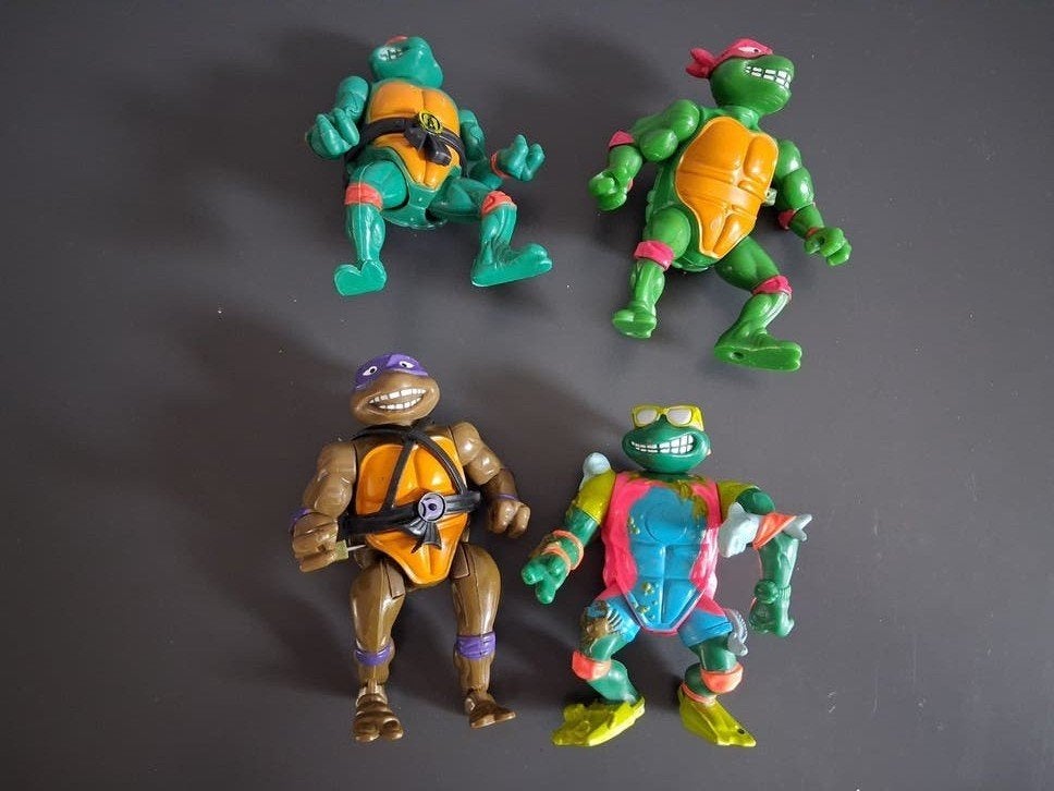 teenage Mutant Ninja Turtles vintage figuren tmnt, Ophalen of Verzenden, Gebruikt