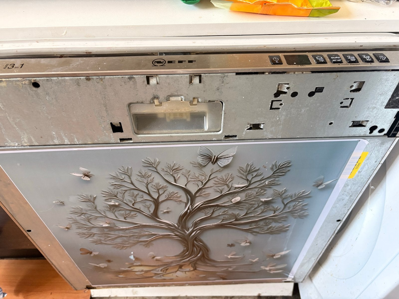 Neff inbouw vaatwasser met uniek design front, Ophalen, 60 cm of meer, Zo goed als nieuw, Energieklasse A of zuiniger