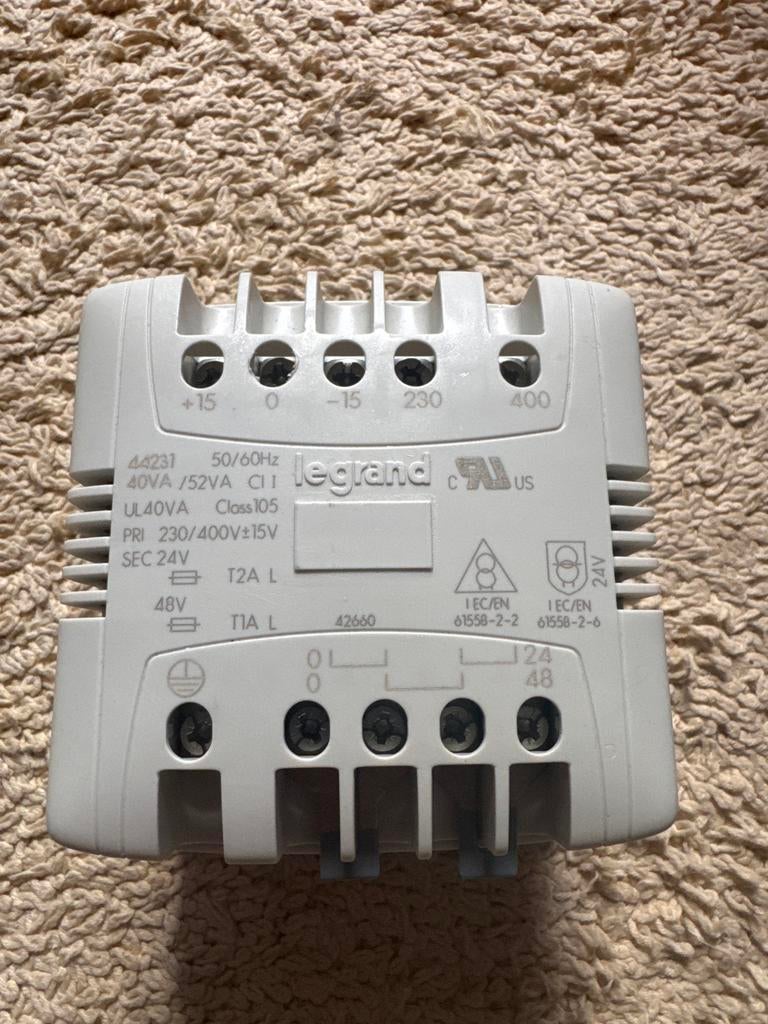 Legrand transformator 40VA 230/400V naar 24/48V, Ophalen, Gebruikt, Overige typen