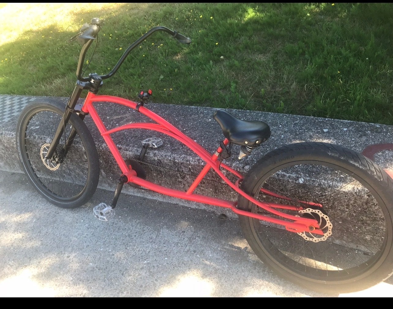 Cruiser fiets met 7 versnellingen en origineel frame, Fietsen en Brommers, Ophalen, Gebruikt, Schijfrem, Cruiser