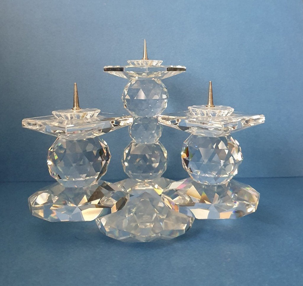 Swarovski combinatie setje kristallen kandelaars, Ophalen, Zo goed als nieuw, Kandelaar