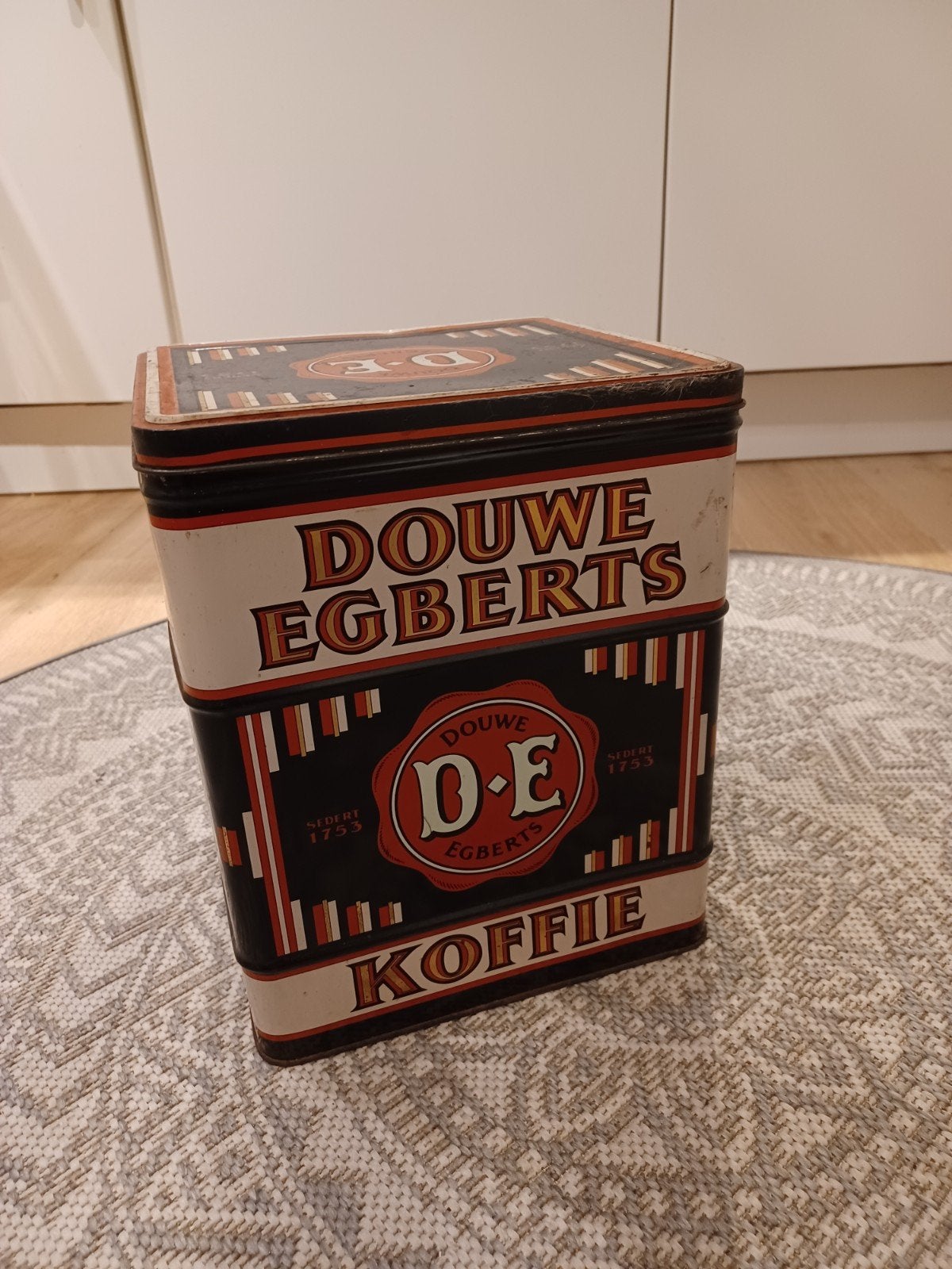 Groot Vintage Douwe Egberts koffieblik, Verzamelen, Ophalen of Verzenden, Zo goed als nieuw, Koffie, Douwe Egberts