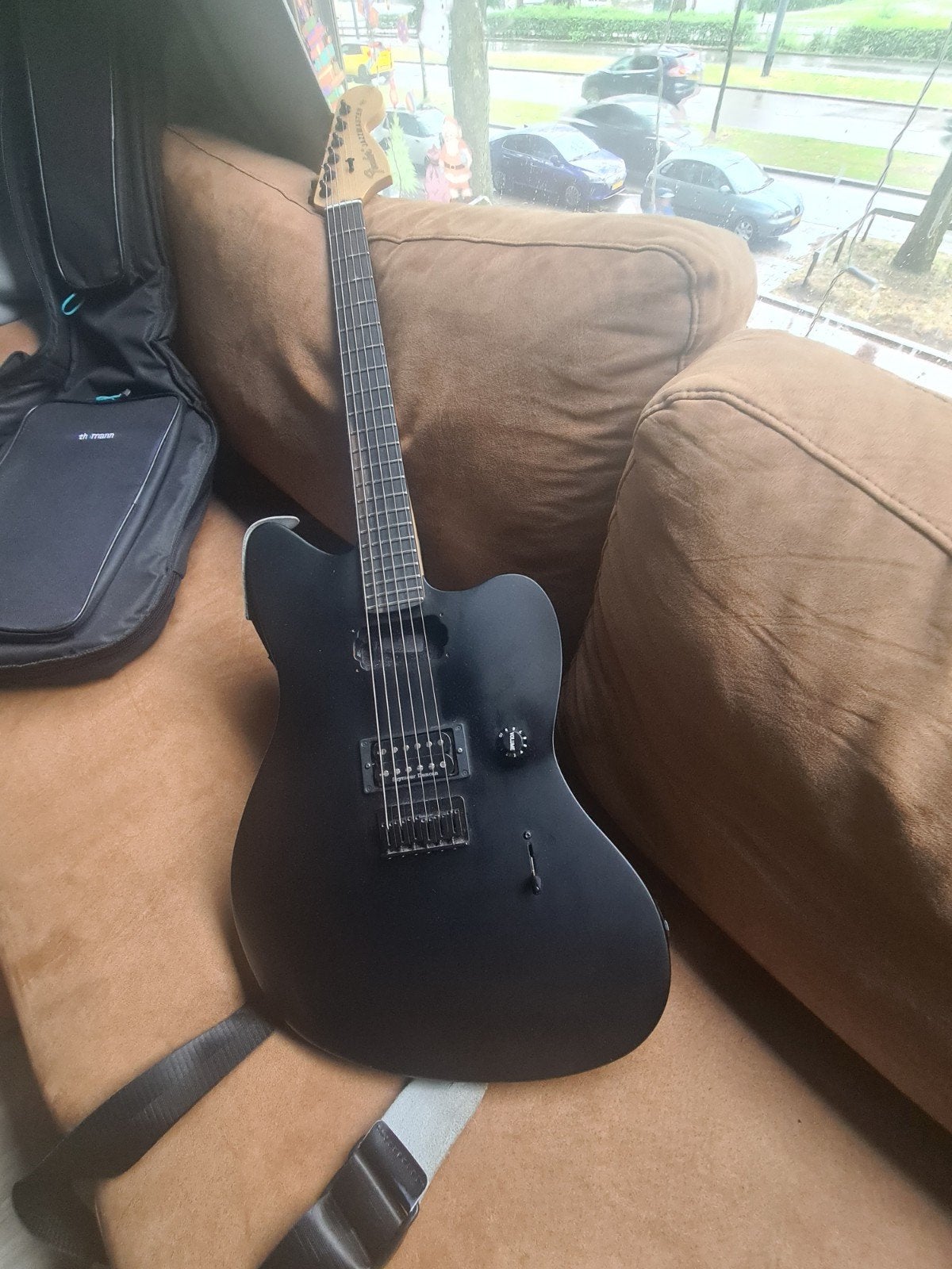 Fender Jim Root Jazzmaster Mat zwart, Ophalen of Verzenden, Zo goed als nieuw, Solid body, Fender