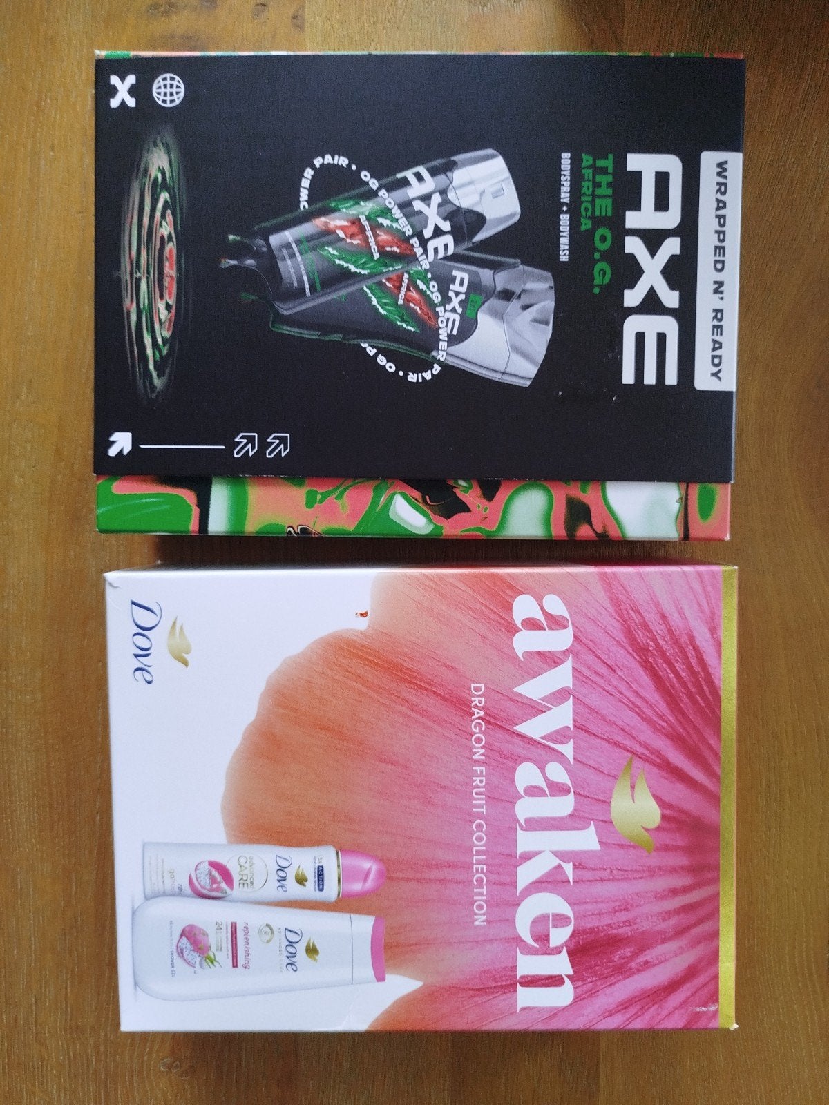 Gratis: 2 pakketten Deo en douchegel Axe en Dove, Ophalen, Overige typen, 50 tot 100 cm, Minder dan 100 cm