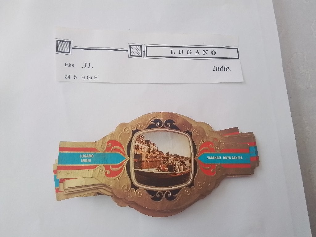 Sigarenbandjes lugano zonder reeksnummer India rks 31, Verzamelen, Ophalen of Verzenden, Gebruikt, Sigarenbandjes