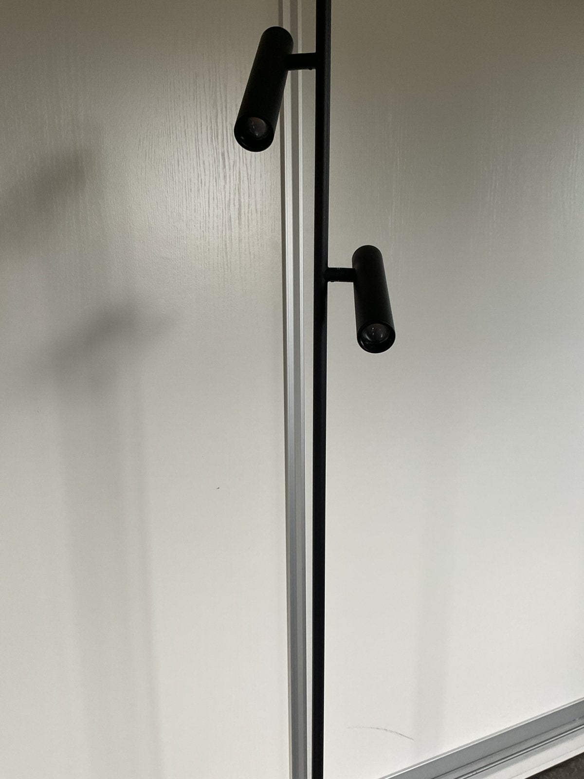 Zwarte staande dimbare leeslamp, Ophalen, Zo goed als nieuw, Metaal, 100 tot 150 cm