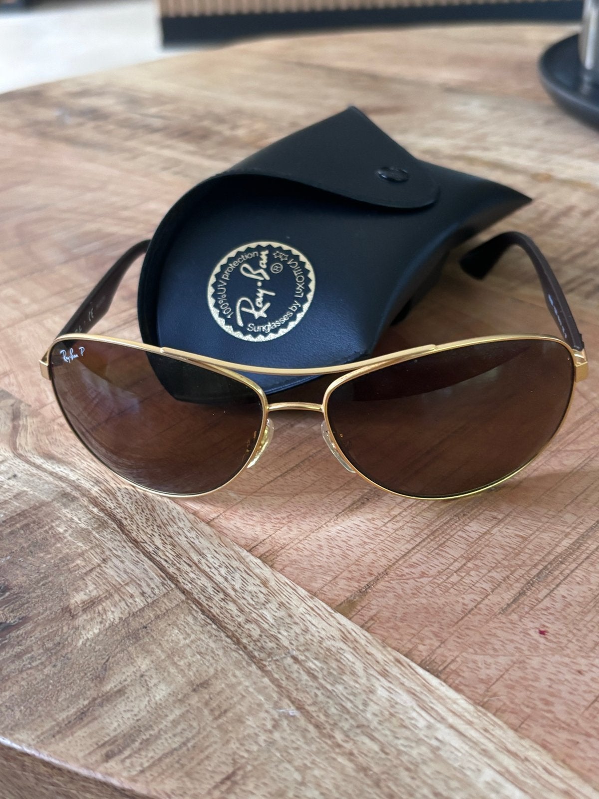 Ray-Ban RB 3526 Zonnebril - Goudkleurig met Bruine Glazen, Zonnebril, Bruin, Nieuw, Ophalen of Verzenden