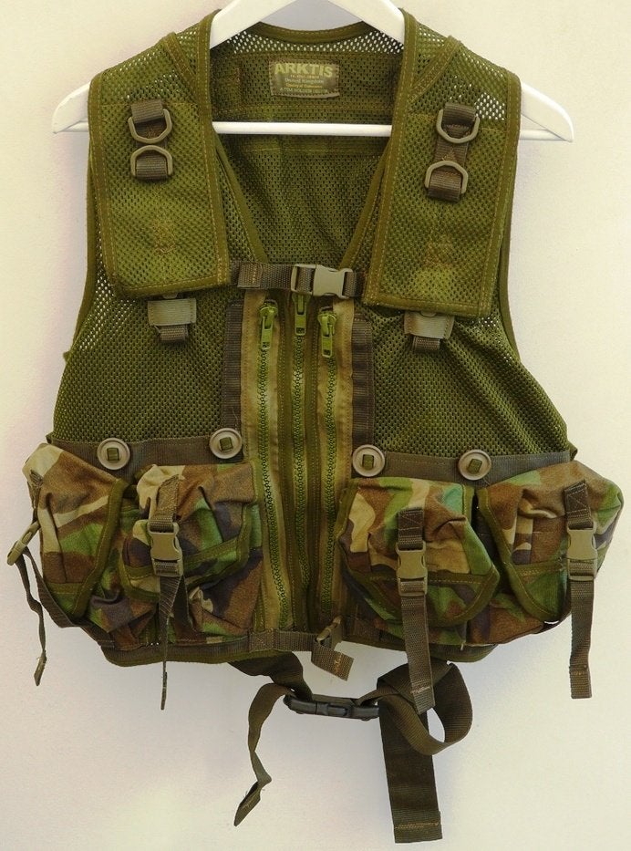 Vest Combat Assault, British Army PLCE, M81 Camo, UK, 1990s., Ophalen of Verzenden, Landmacht, Engeland, Kleding of Schoenen