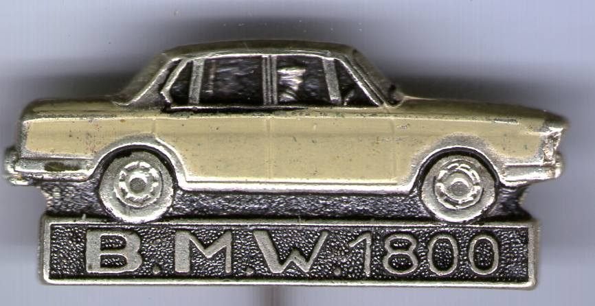BMW 1800 creme op zilverkleurig classic auto speldje( E_096), Ophalen of Verzenden, Nieuw, Transport, Speldje of Pin