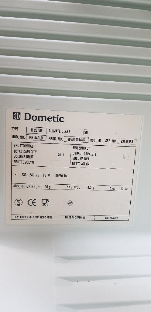 Dometic mobiel absorptiekoelkastje, Zonder vriesvak, Minder dan 45 cm, Ophalen, 85 tot 120 cm