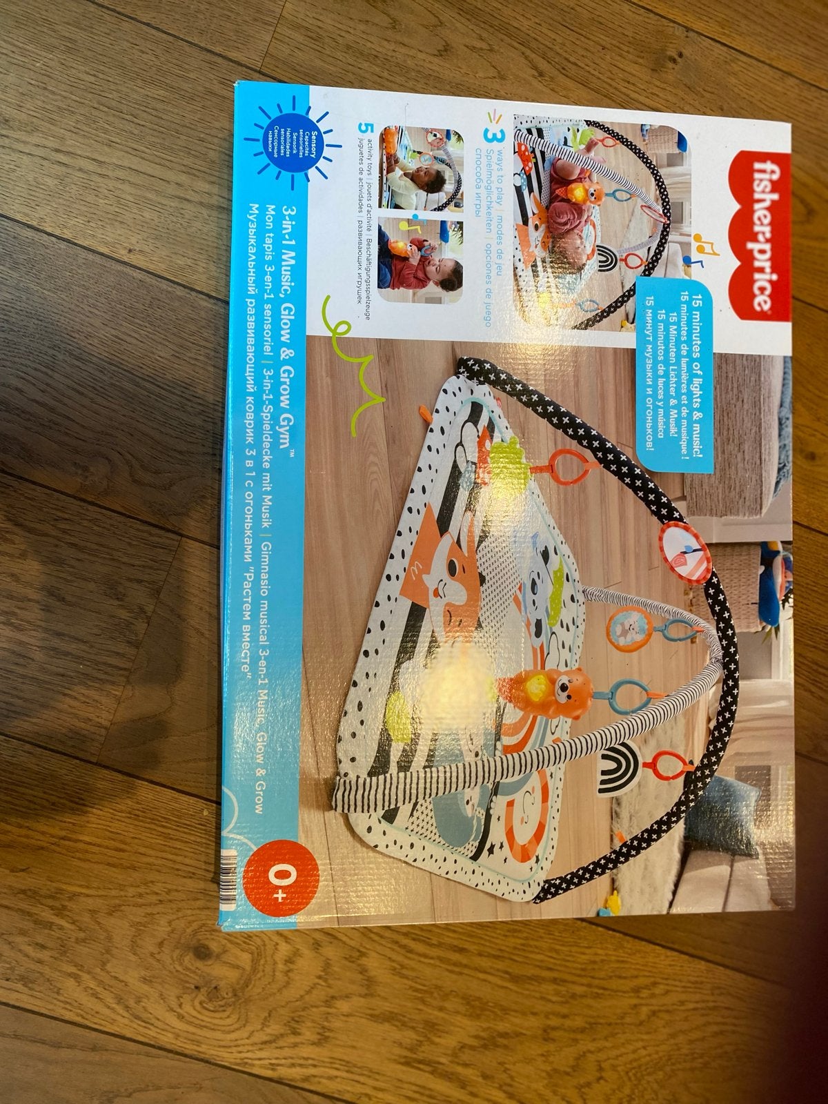 Fisher-Price 3-in-1 Muziek, Glow & Grow Gym Speelkleed, Ophalen of Verzenden, Zo goed als nieuw, Speelkleed, Met licht