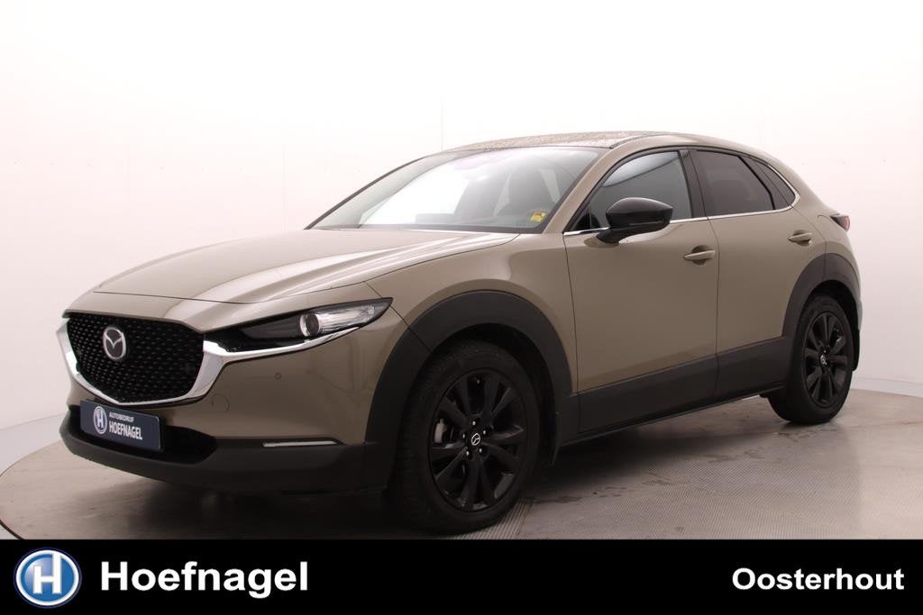 Mazda CX-30 2.0 e-SkyActiv-G M Hybrid Homura Automaat | Trek, Auto's, Mazda, 1998 cc, Stof, Gebruikt, Zwart