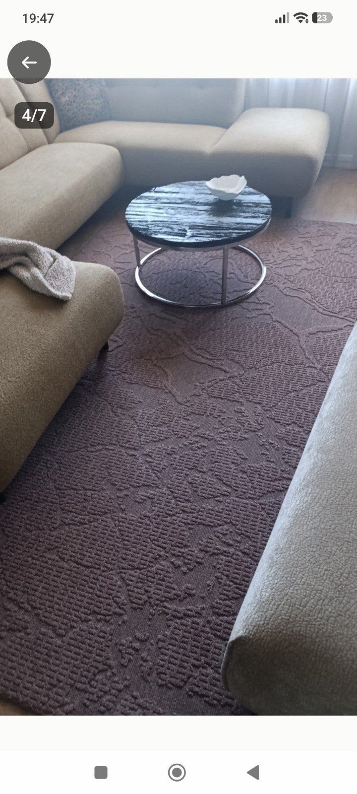 Zwaar kleed DESSO SHADES met antislip rug, 2x3 meter, Ophalen, Paars, 200 cm of meer, Zo goed als nieuw