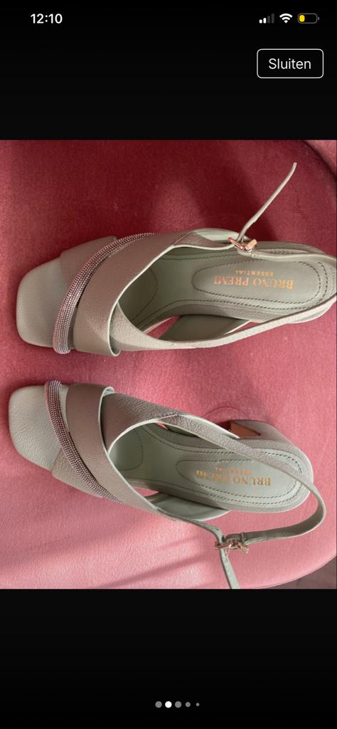 Bruno Premi sandalen met hak, Ophalen of Verzenden, Zo goed als nieuw, Groen, Sandalen of Muiltjes