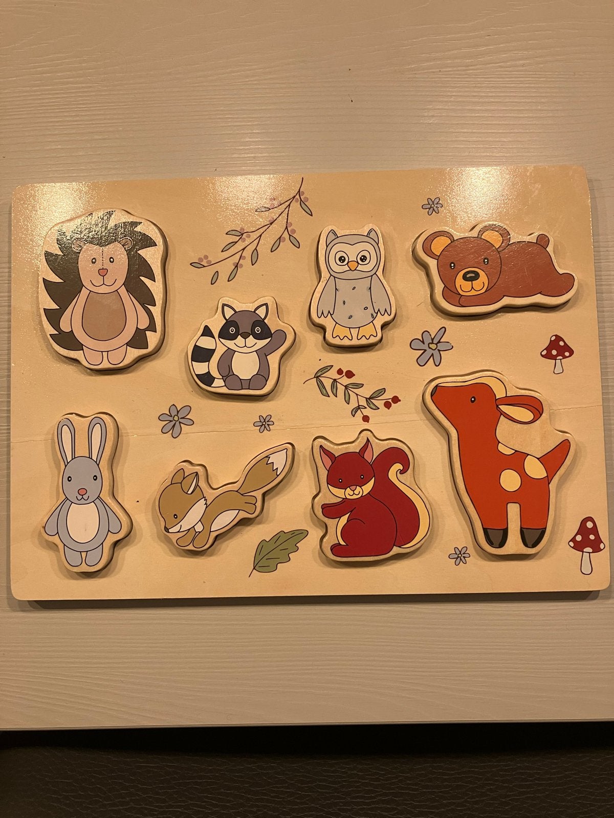 Houten legpuzzel Bosdieren voor kinderen, Ophalen of Verzenden, Gebruikt, Overige typen