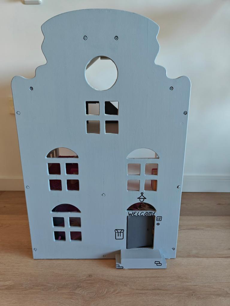 Poppenhuis grachtenpand, Ophalen of Verzenden, Zo goed als nieuw, Poppenhuis