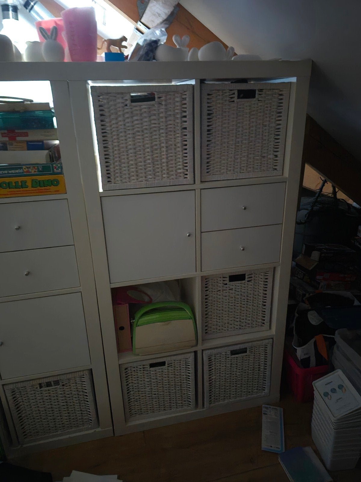 2x Kallax / Expedit kast wit 2x4 vakken, Ophalen, 25 tot 50 cm, Minder dan 150 cm, Minder dan 100 cm