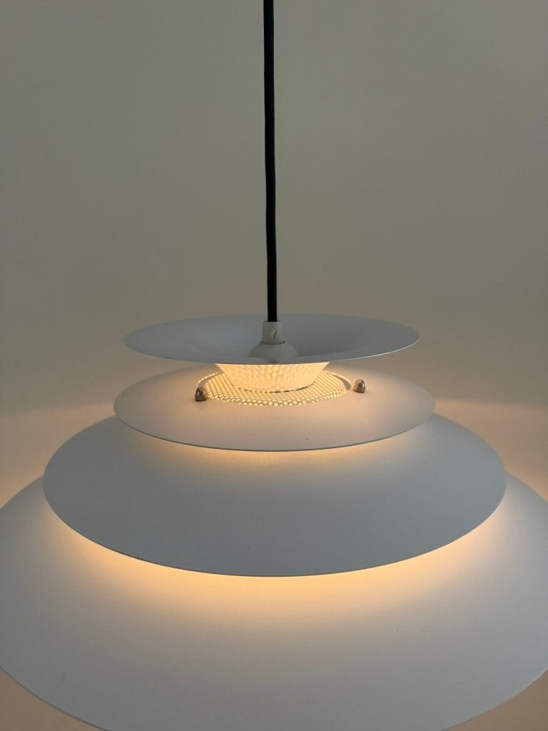 Vintage Deense Jeka Metaltryk Snowball - Deense designlamp, Huis en Inrichting, Gebruikt, Scandinavisch, X, Metaal