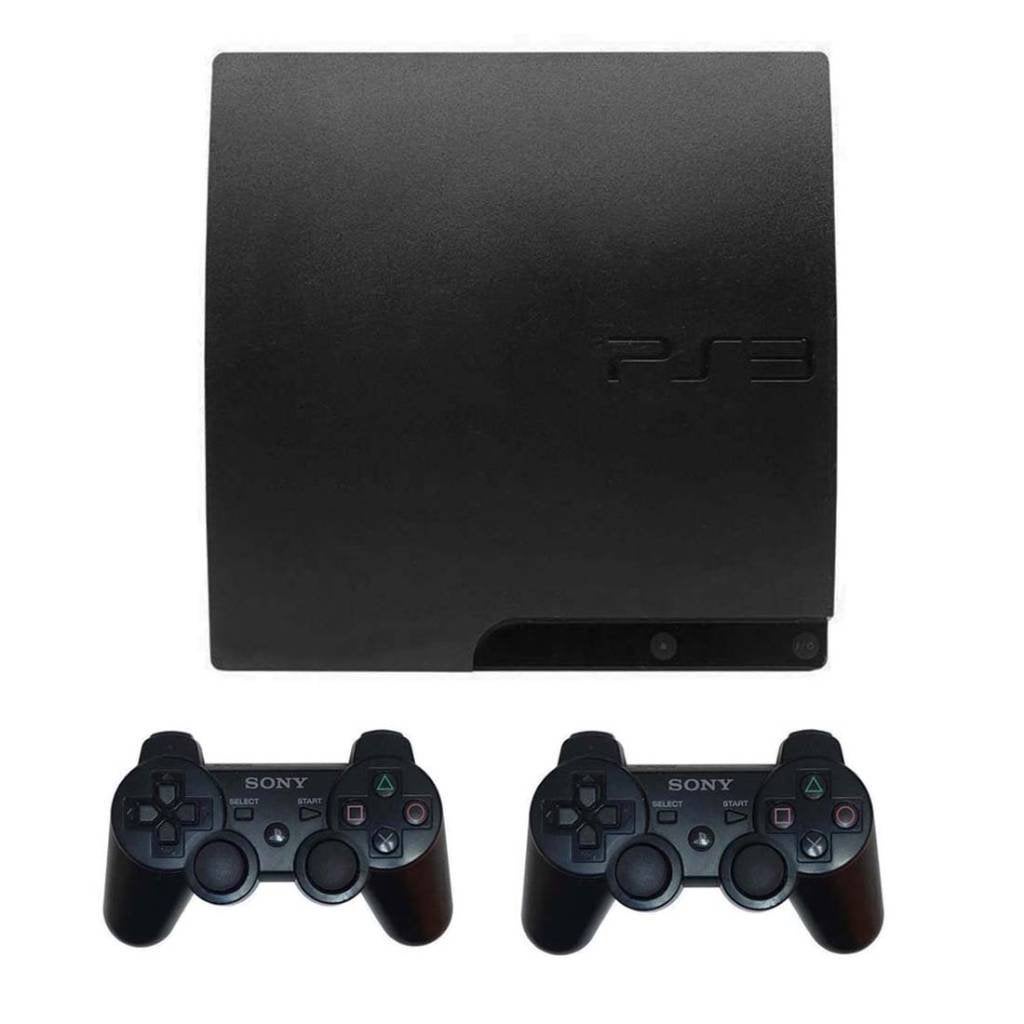 Sony PlayStation 3 Slim 120 GB – met 2 controllers, Spelcomputers en Games, Gebruikt, Met 2 controllers, Ophalen of Verzenden