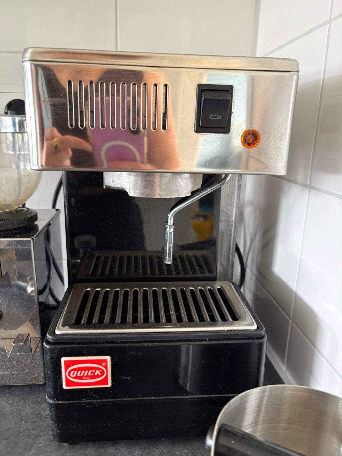 Quickmill 820 + Grinder, Ophalen, Gebruikt, Espresso apparaat, Gemalen koffie