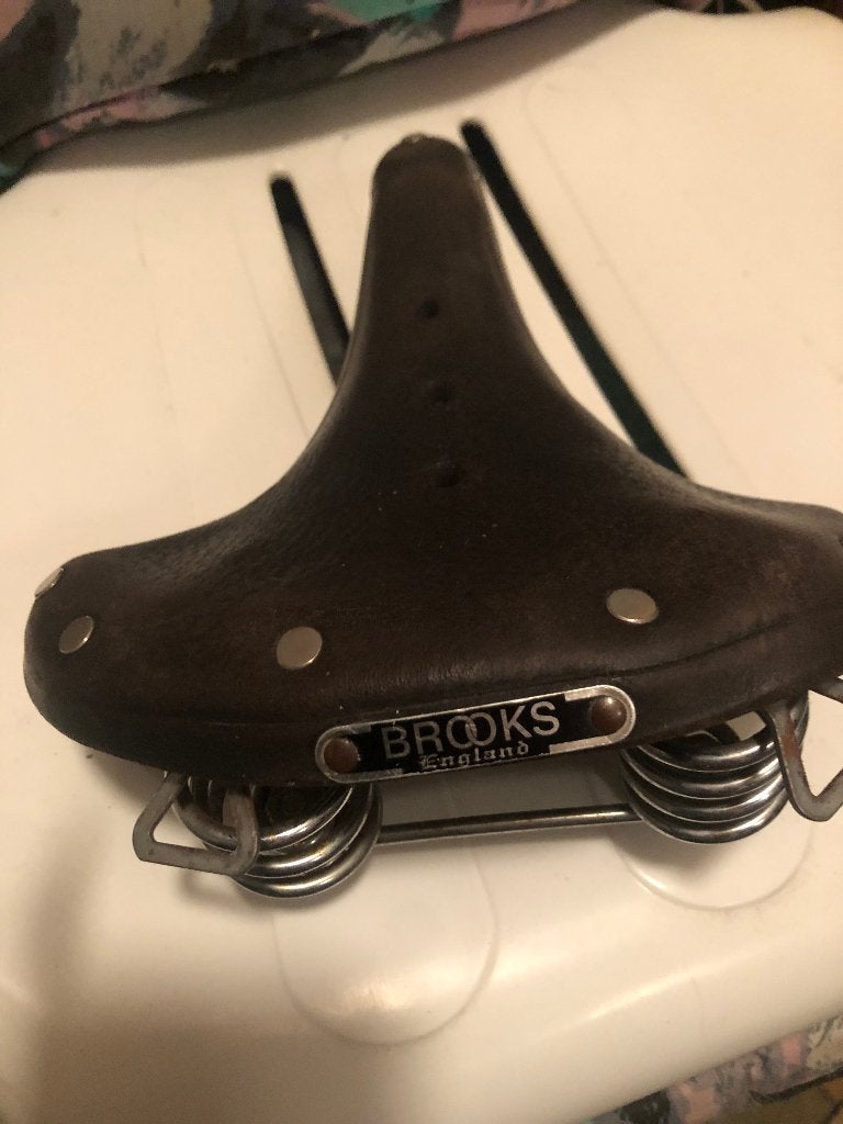 fietszadel Brooks, Ophalen, Gebruikt, Leer, Brooks