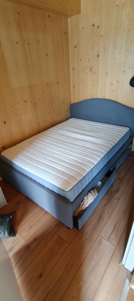 IKEA Hauga tweepersoonsbed 140x200, Valevag matras & 2 lades, Ophalen, Tweepersoons, 140 cm, Zo goed als nieuw