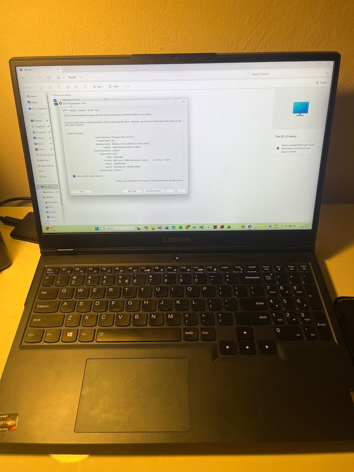 Lenovo Legion Gaming Laptop - Krachtige Prestaties, Met videokaart, Ophalen of Verzenden, Zo goed als nieuw, Gaming