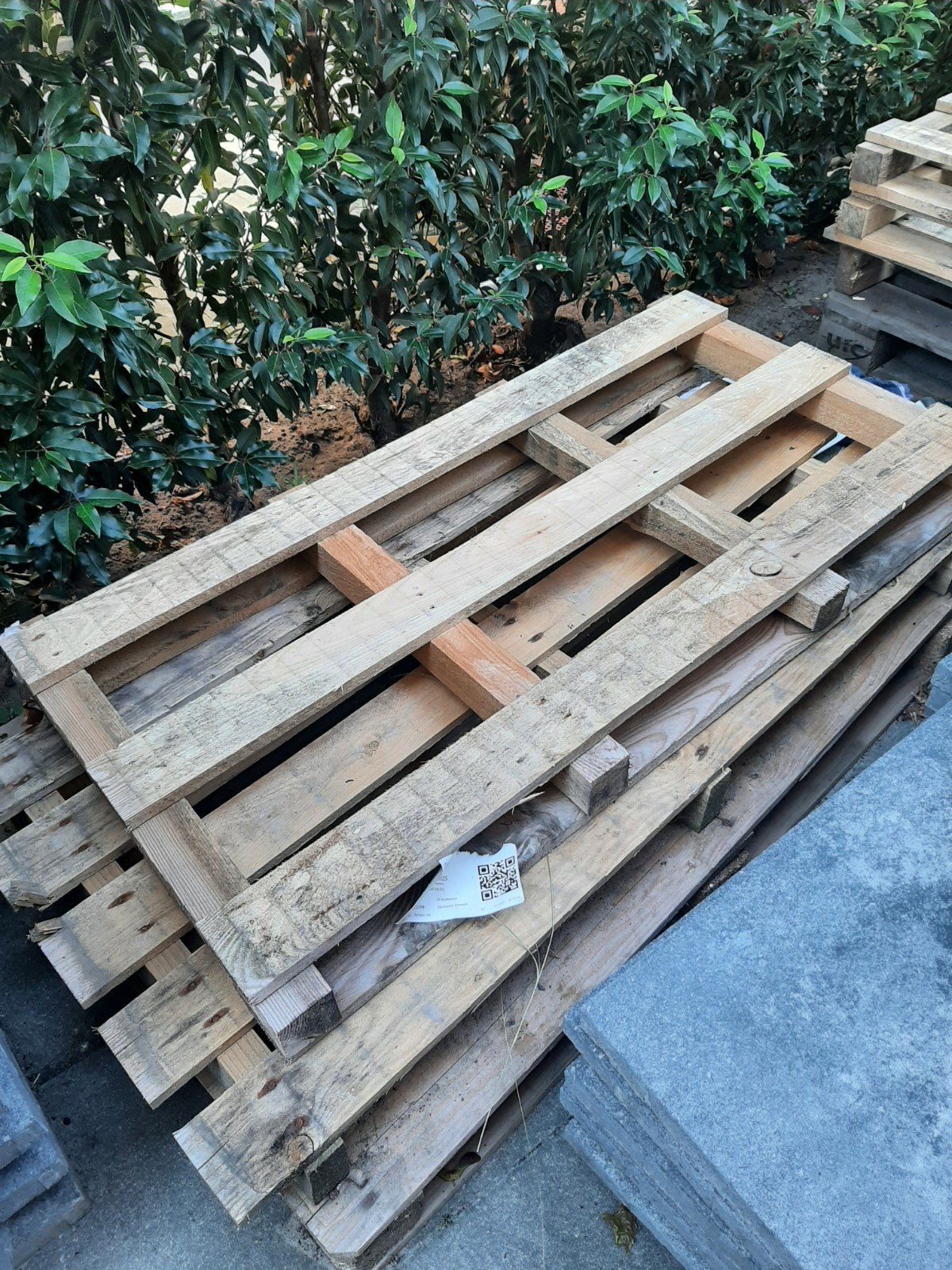 7 pallets, Doe-het-zelf en Verbouw, Hout en Planken, Ophalen, Overige houtsoorten, Minder dan 200 cm, Pallet