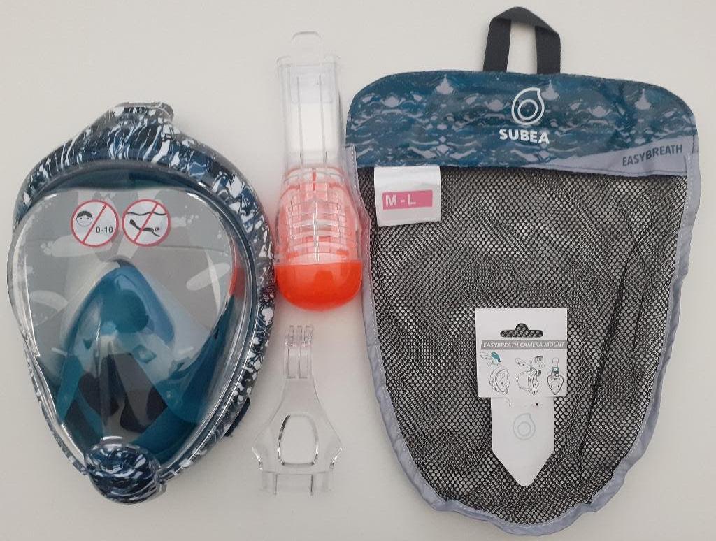 Subea Snorkelmasker maat M - L met camerahouder, Watersport en Boten, Ophalen of Verzenden, Nieuw, Snorkelmasker