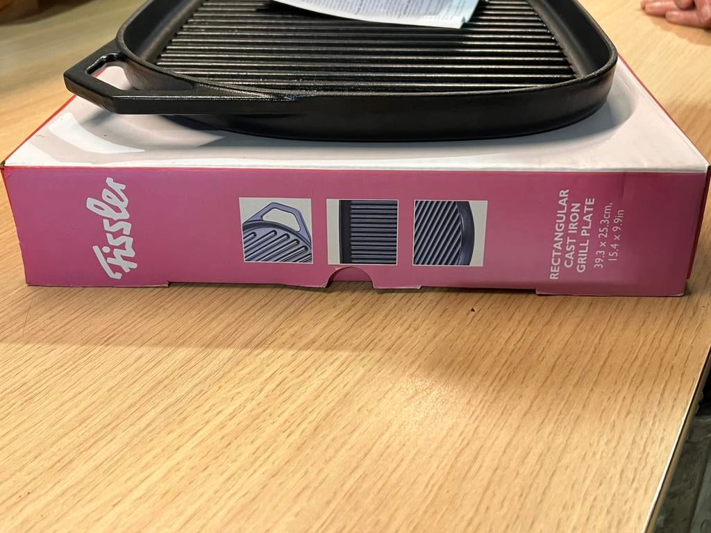 Fissler grillplaat grill plate voor inductie zgan, Fissler, Ophalen of Verzenden, Zo goed als nieuw, X