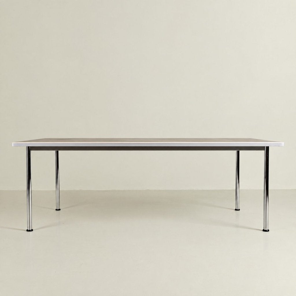 Gispen 515 Tafel Zwart Linoleum (240 cm) - Chroom