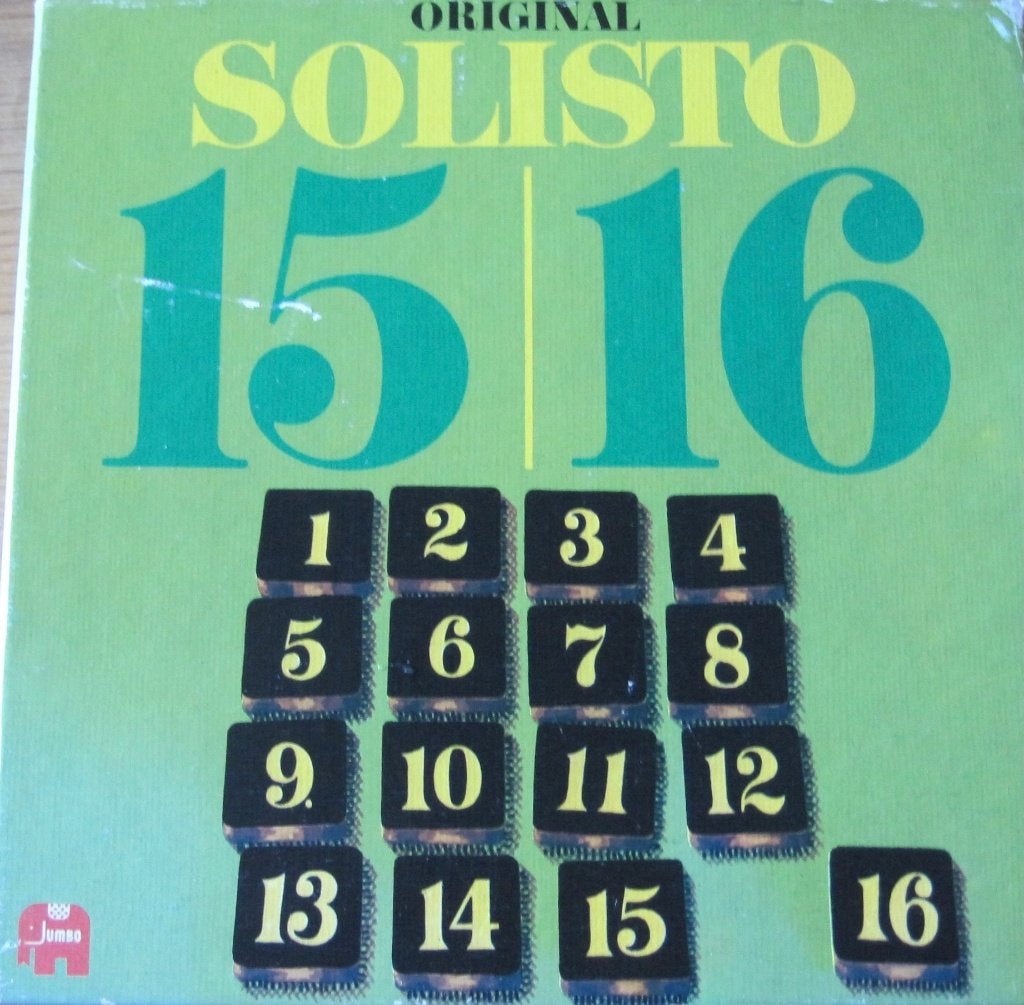 bordspel - Solisto - cijfer schuifspel - 1975, Een of twee spelers, Ophalen of Verzenden, Zo goed als nieuw, Jumbo