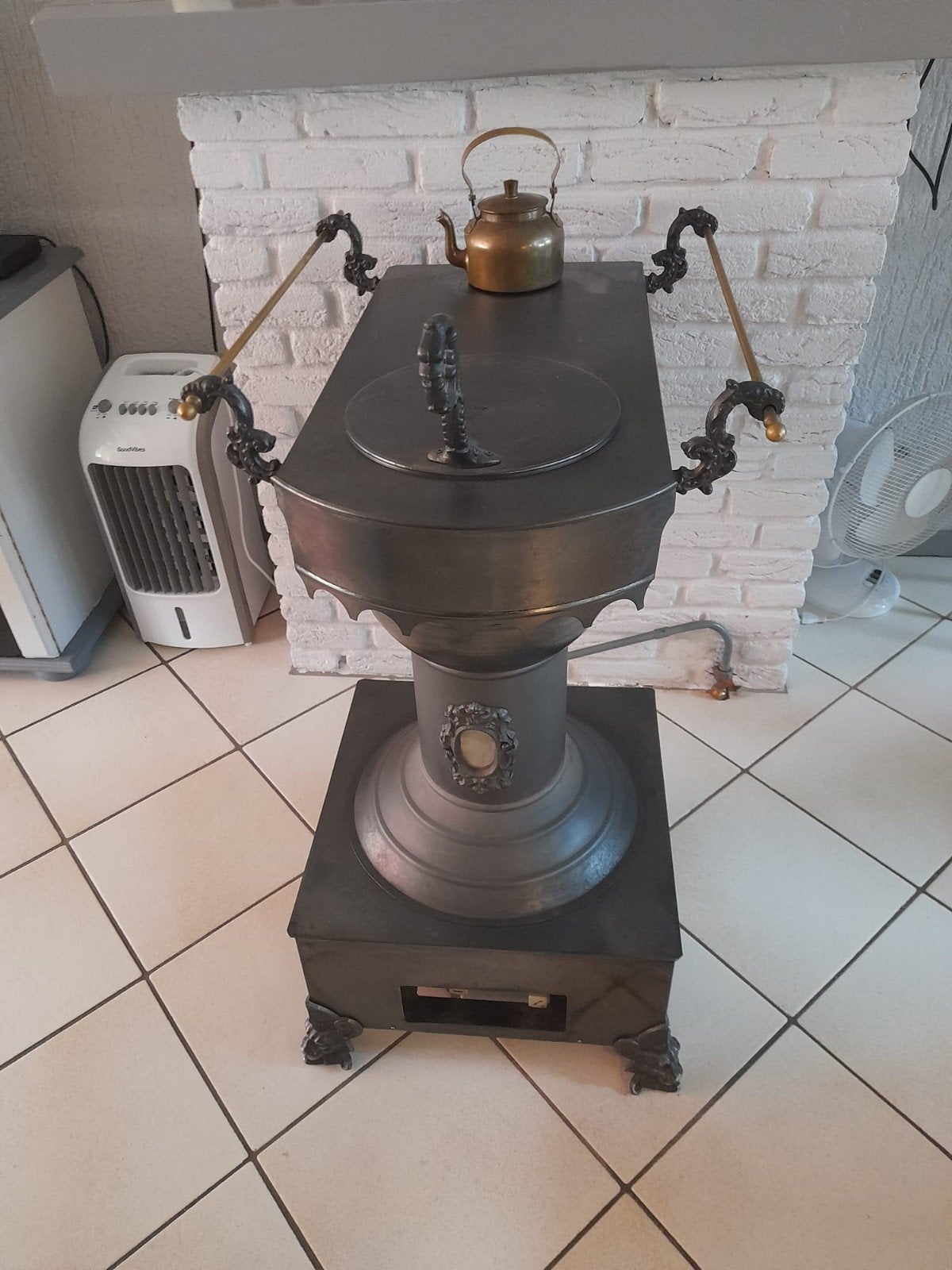 Potkachel, Ophalen, Gebruikt, Gas, Gaskachel