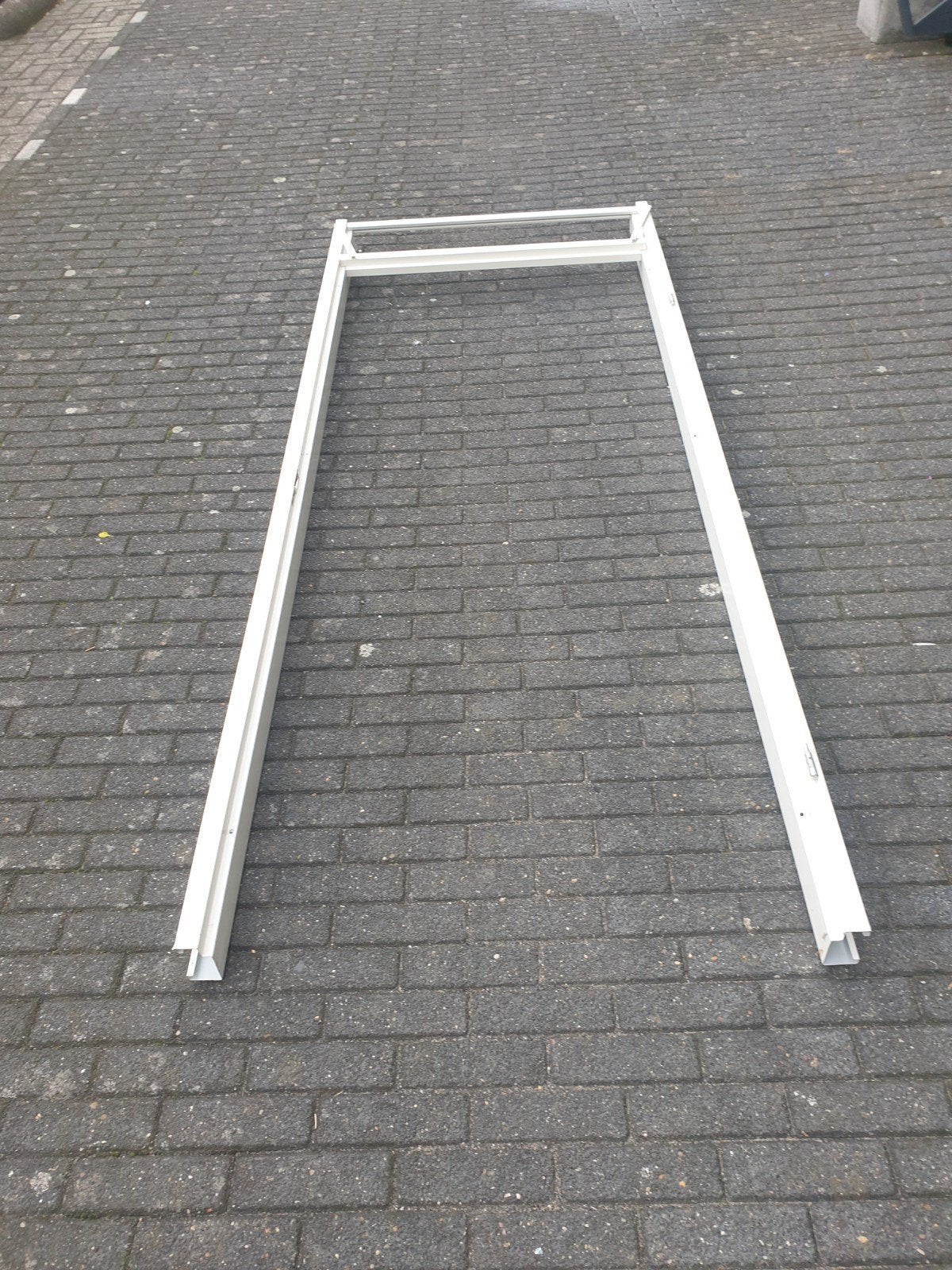 Wit metalen deurkozijn - Gebruikt, Ophalen, Gebruikt, 80 tot 100 cm, Binnendeur