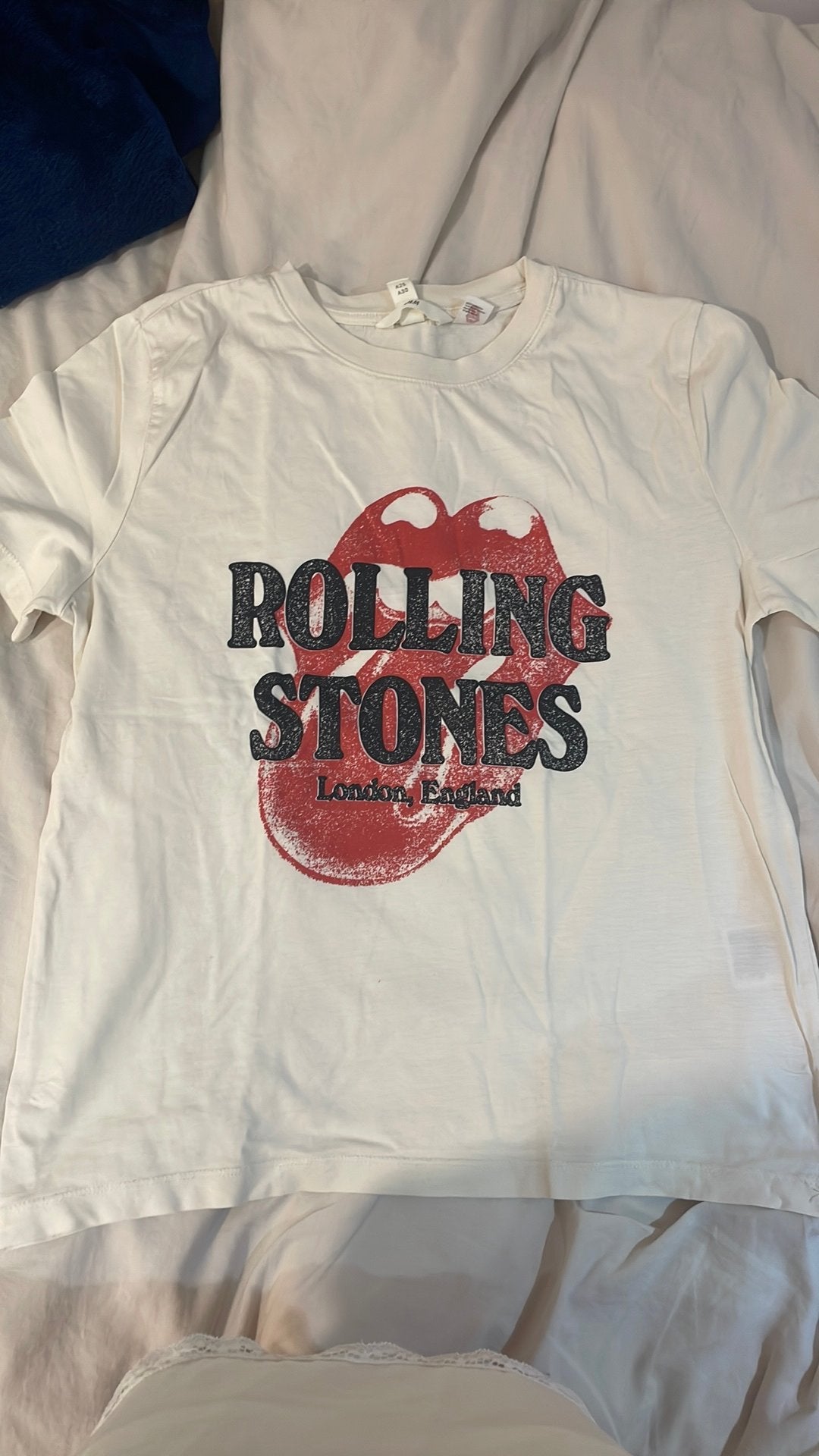 Rolling stones shirt, Kleding | Dames, Ophalen, Wit, Korte mouw, Maat 36 (S)