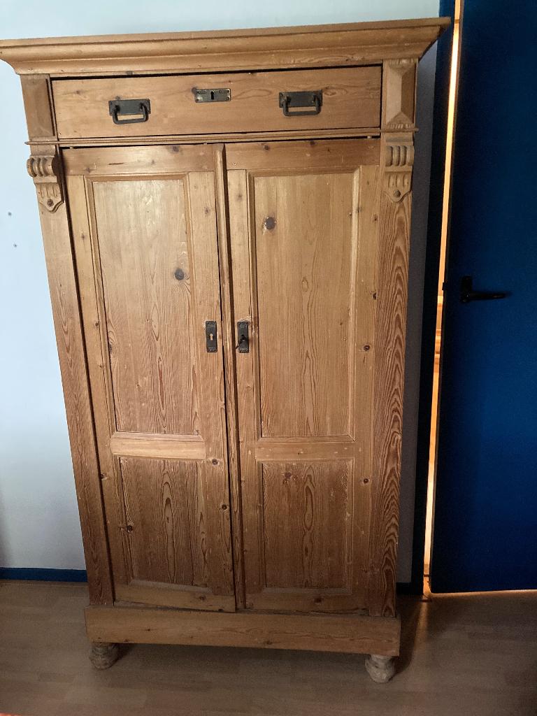 Antiek grenen kast, Antiek en Kunst, Antiek | Meubels | Kasten, Ophalen