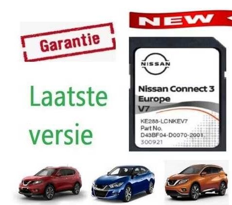 Nissan Connect 3 SD kaart Navigatie NIEUW Quashqai Note ed, Ophalen of Verzenden, Nieuw, Update