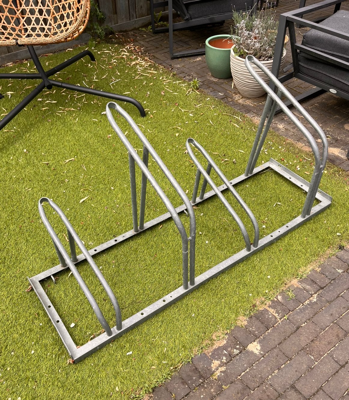 Fietsenrek voor 4 fietsen, Fietsen en Brommers, Ophalen, Gebruikt