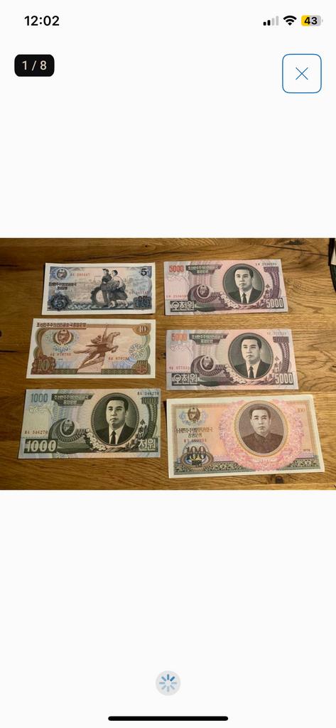 Noord-Korea bankbiljetten set - diverse denominaties, Postzegels en Munten, Bankbiljetten | Azië, Ophalen of Verzenden, Oost-Azië