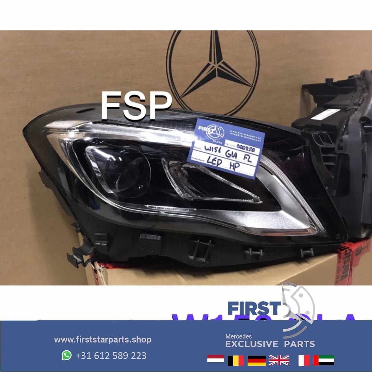 W156 FACELIFT LED KOPLAMP RECHTS Mercedes GLA 2016-2020 ORIG, Auto-onderdelen, Gebruikt, -, Ophalen of Verzenden, -