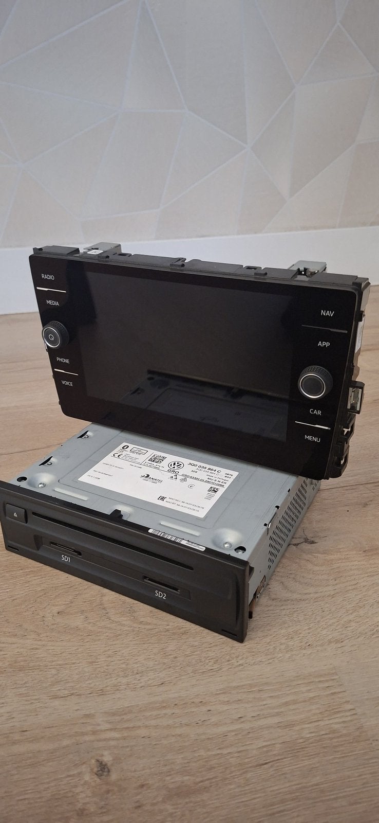 VW MIB2 Discover Media 8 Scherm + Main Units 3Q0035864C, Ophalen, Zo goed als nieuw