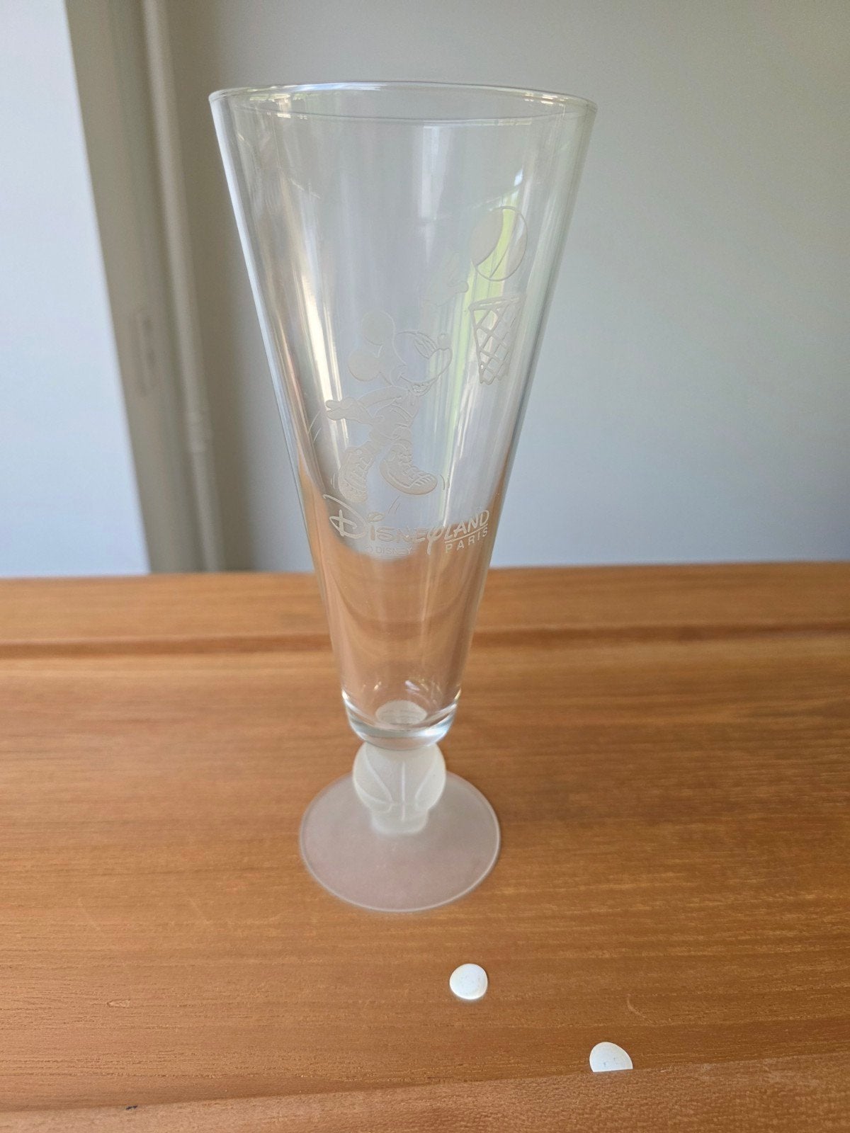 Vintage Disneyland Parijs Mickey Mouse Basketbal Glas, Ophalen of Verzenden, Zo goed als nieuw, Glas, Vintage