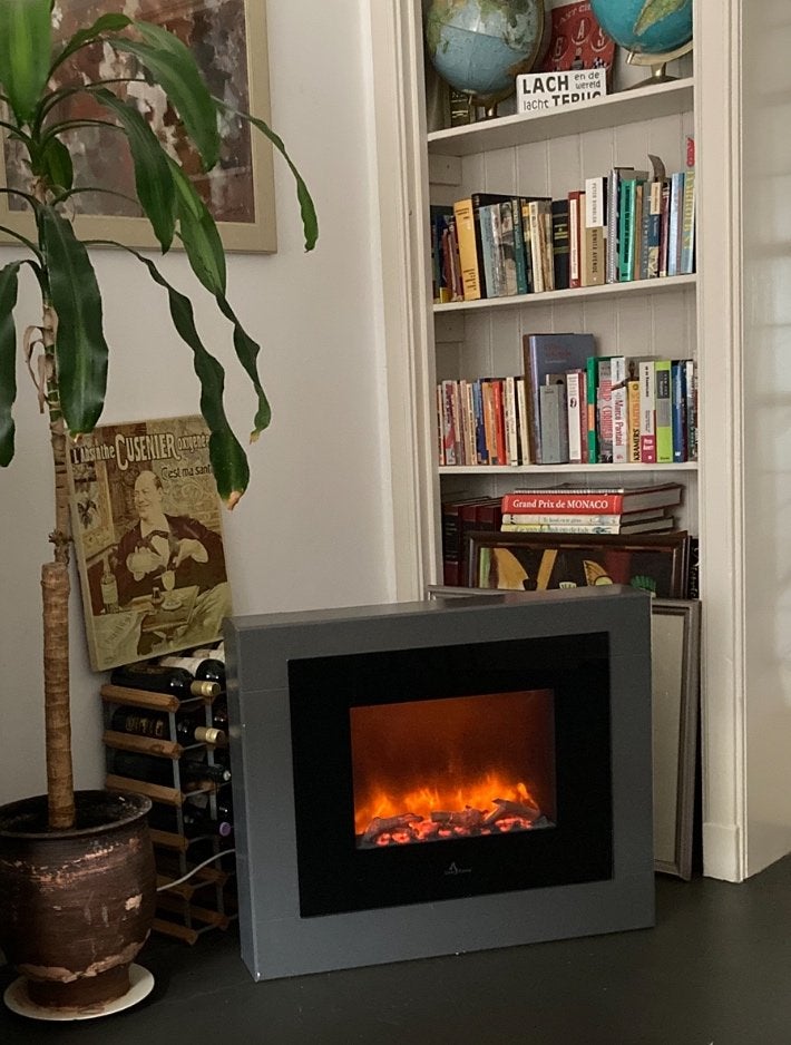 ZOMERAANB , Leuke Electrische sfeerhaard , met afstandsbed., Ophalen, Zo goed als nieuw, Vrijstaande haard, Elektrische haard