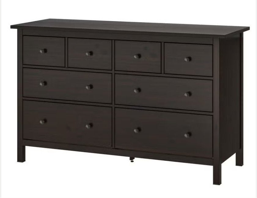 Ikea Hemnes ladekast/commode 8 laden zwartbruin, Ophalen, Gebruikt, 50 tot 70 cm, 100 cm of meer