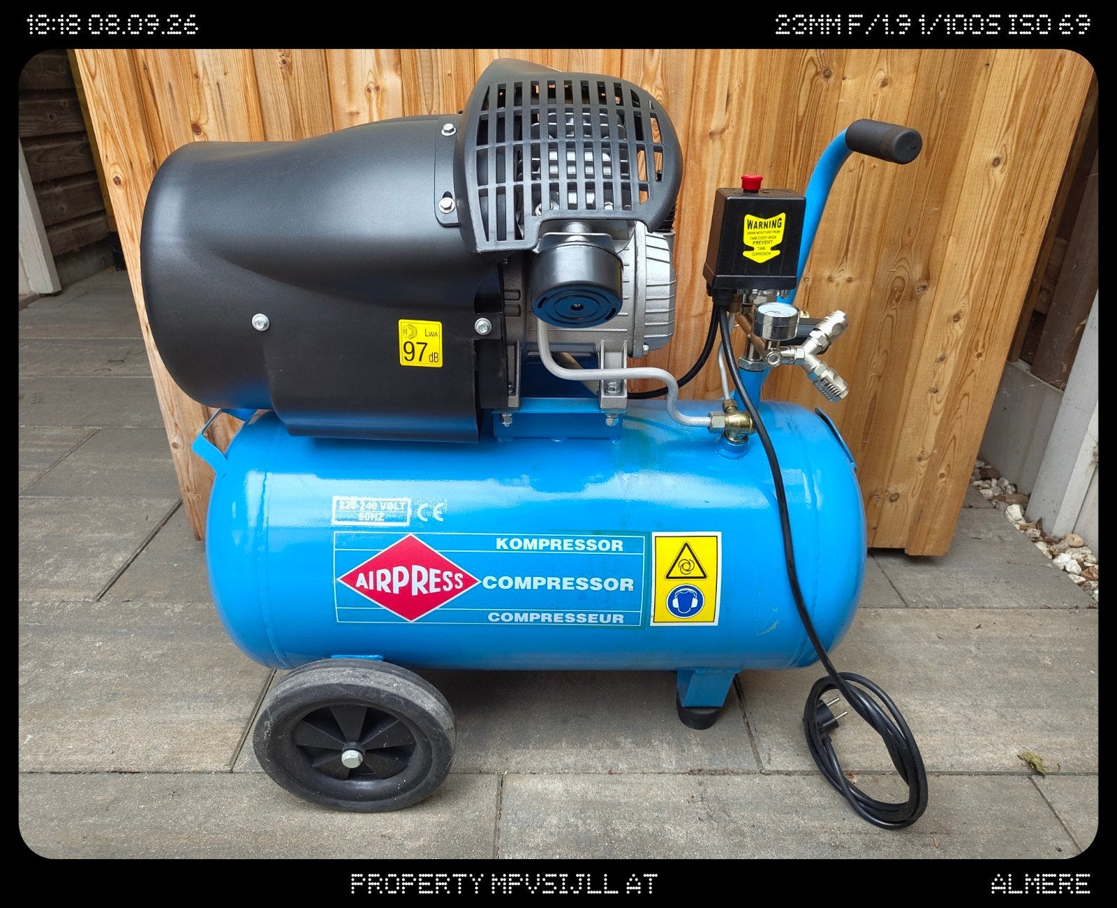 AirPress 50L Lucht Compressor, 6-8-Bar, Auto Start/Stop, Doe-het-zelf en Verbouw, Ophalen, 6 tot 10 bar, Zo goed als nieuw, 25 tot 100 liter