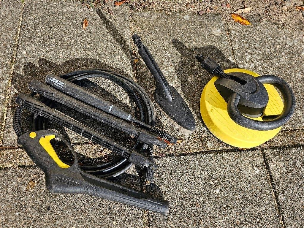 Kärcher hogedruk: terasreiniger, borstel, spuitlans&verleng., Ophalen of Verzenden, Gebruikt, Elektrisch, Kärcher
