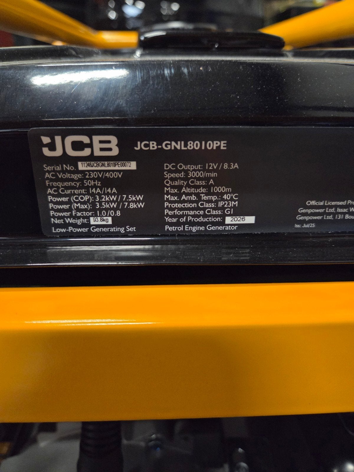 JCB Aggregaat, Ophalen, Elektrisch startend, Benzine, Nieuw