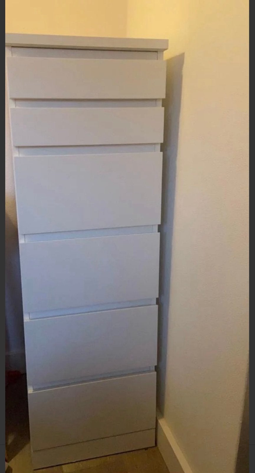 Ikea Malm ladekast met 6 lades en spiegel, Huis en Inrichting, Ophalen, Minder dan 50 cm, Gebruikt, 5 laden of meer