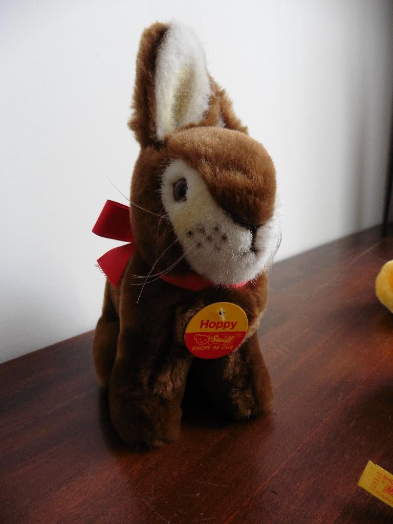 Steiff paashaas Hoppy, Ophalen of Verzenden, Zo goed als nieuw, Stoffen beer, Steiff